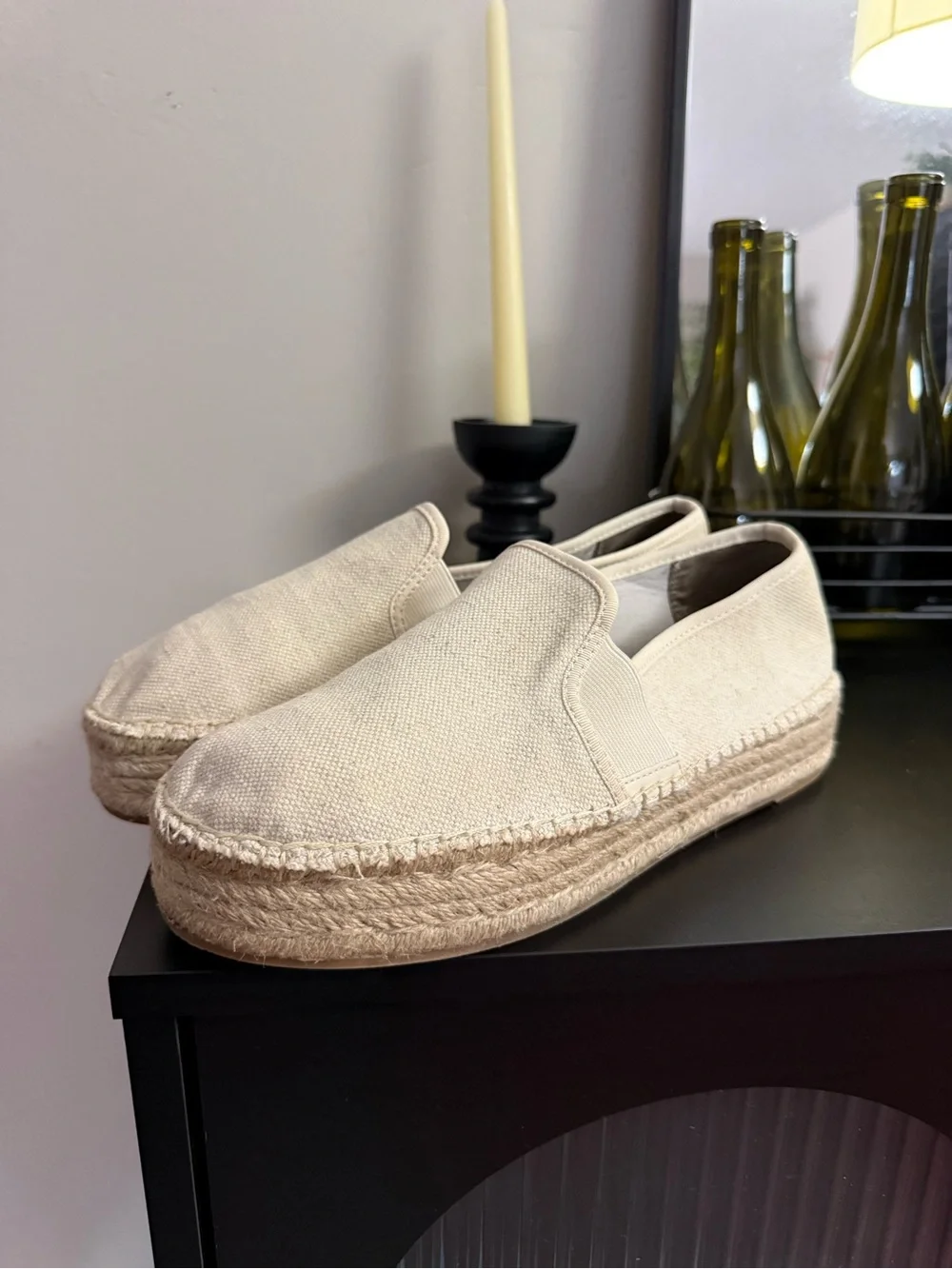 Circus by Sam Edelman Ivory Platform Espadrilles Women’s Size 10